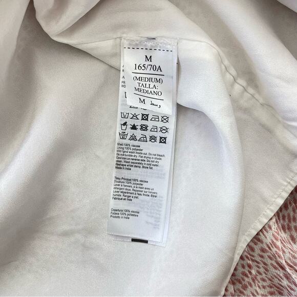 ALLSAINTS Women’s Priya Leox Dress Pink & White Polkadot Ruffle Wrap Flowy Light - Picture 10 of 10